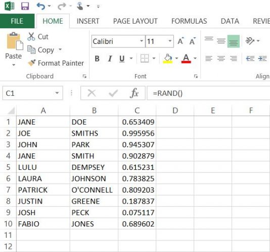 Microsoft Excel: Randomized Number I.D. for Participants – Language ...