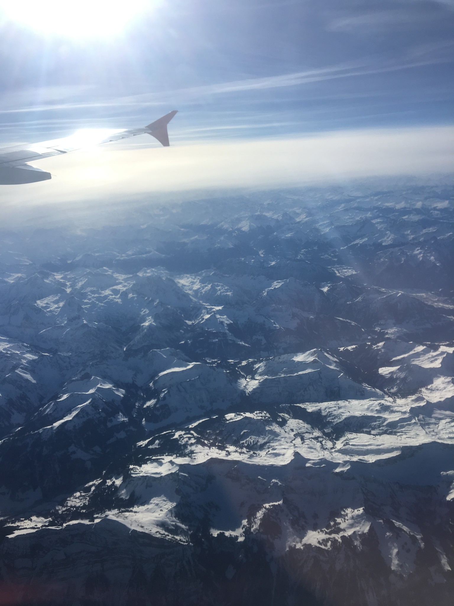 Swiss Alps From a Plane