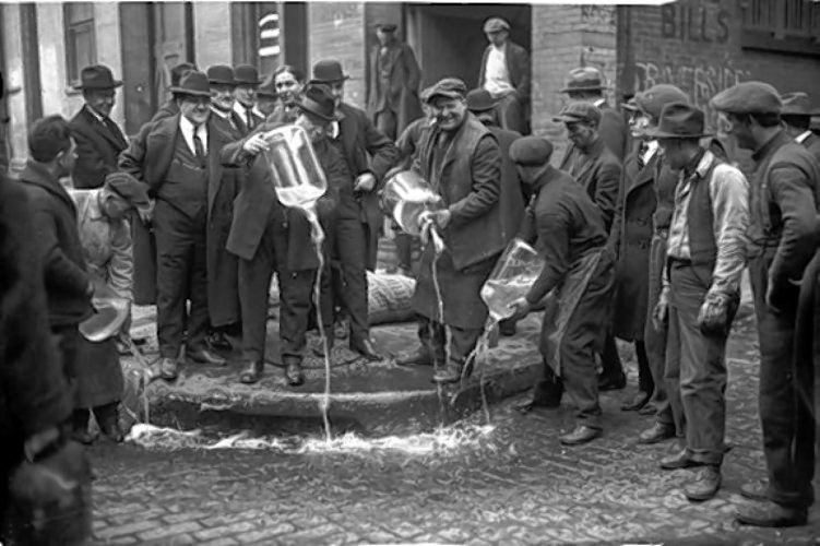 The first days of Prohibition  were seen as a massive victory for Temperates.  Thousands upon thousands of gallons of beer, wine, and liquor were destroyed or flooded the streets of New York.  For the rest of New York, it was the first day of a very long decade.