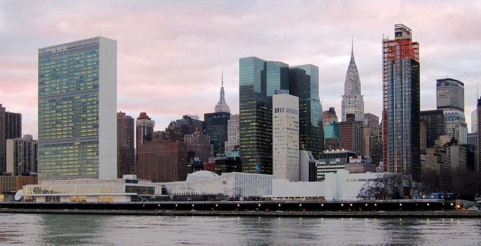 The U.N. Headquarters was constructed in New York in 1952