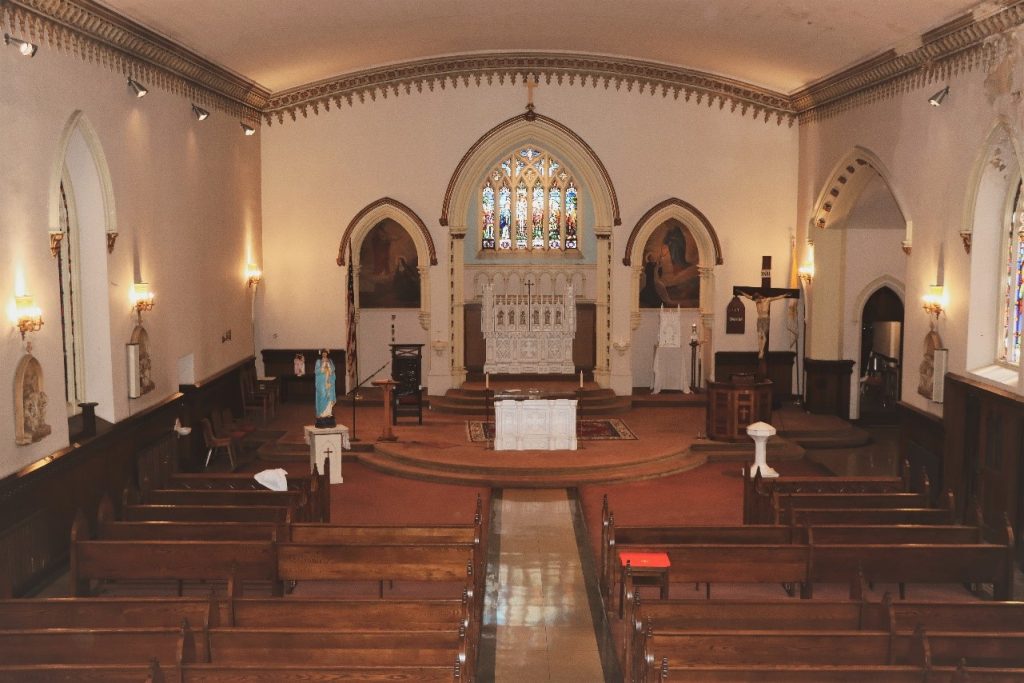 View from the rear of the church