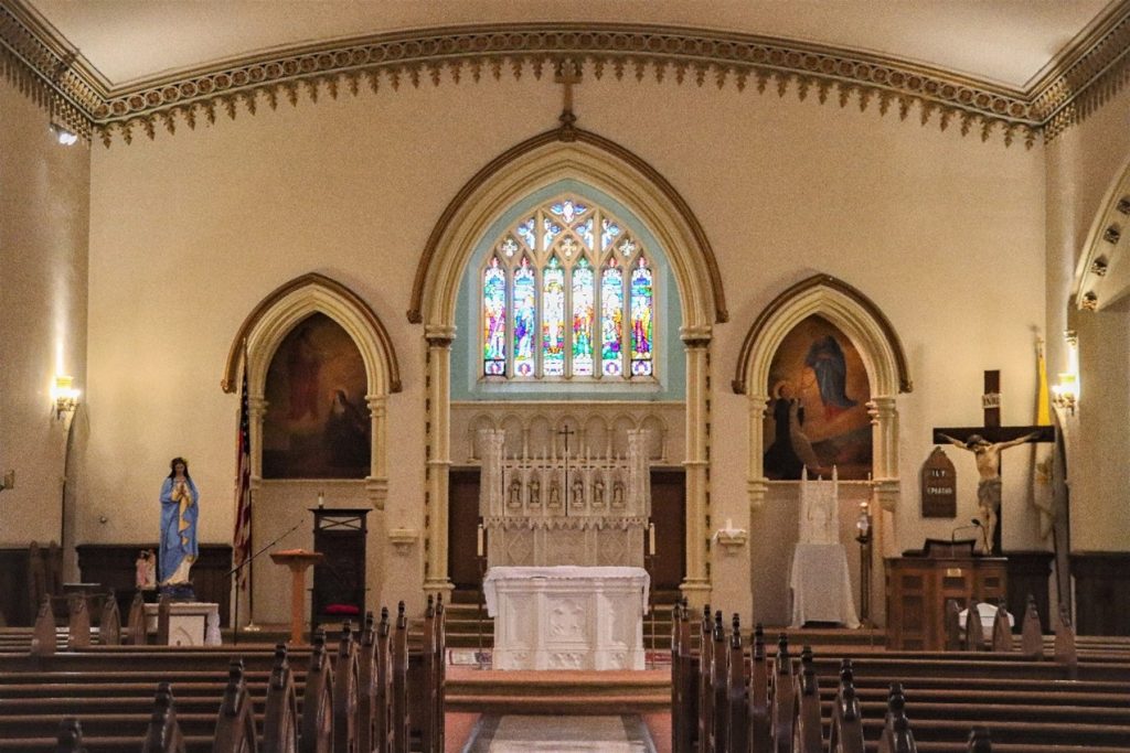View from the rear of the church