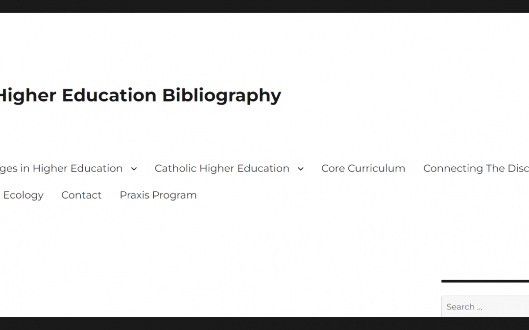 Catholic Higher Education Bibliography