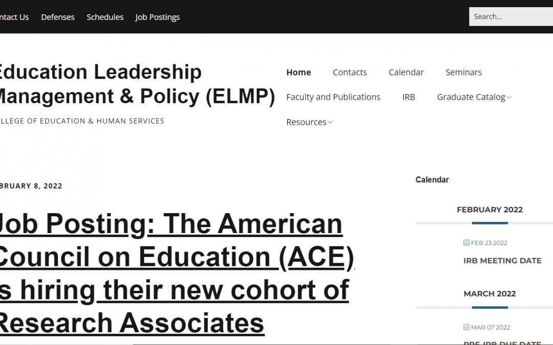Educational Leadership Management & Policy