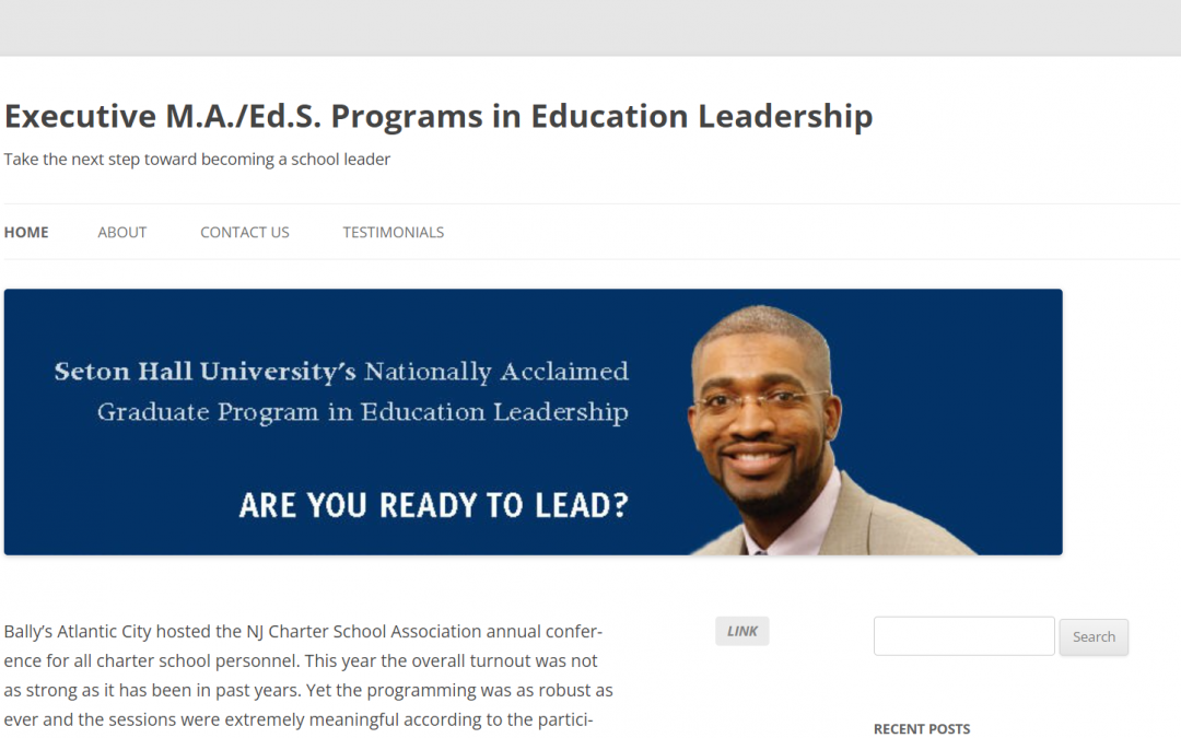 Executive M.A./Ed.s. Programs in Education Leadership